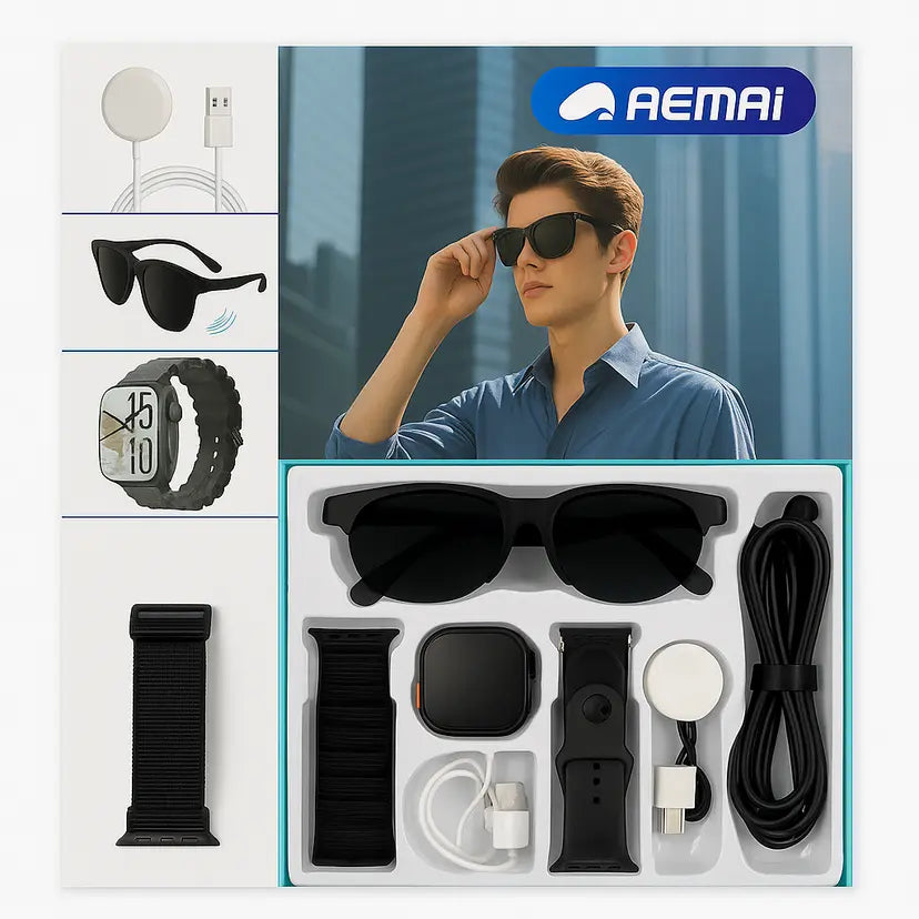 Smartwatch Ultra + Ai Sunglasses